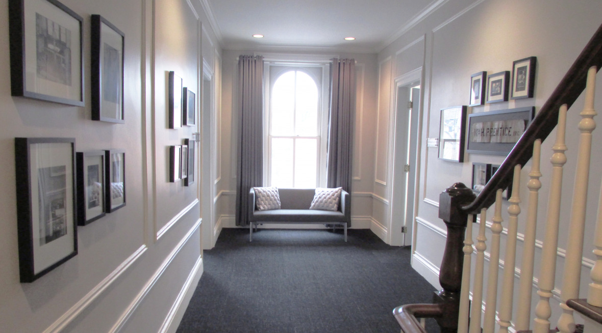 interior photo of the 19th century mansion that Prentice occupies