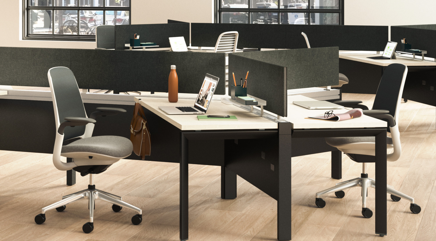 Steelcase workstations with Answer Beam